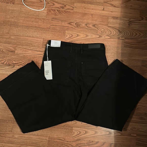NWT H&M wide leg high waisted black jeans size US 6 - Picture 3 of 6